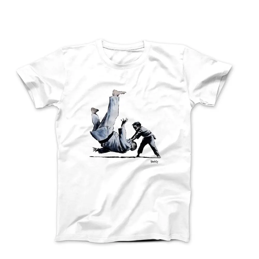 Banksy Judo Match Near Graffiti Art T-shirt High Quality 100%Cotton Short Sleeve