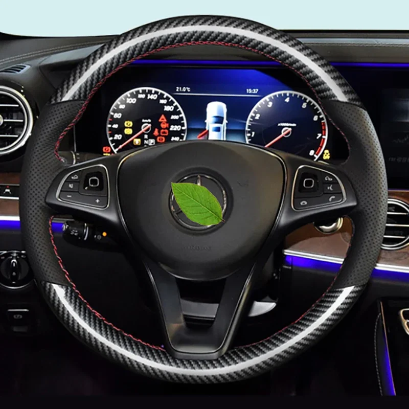 

Чехол на руль из прочной кожи ручной работы с противоскользящим покрытием для Mercedes-Benz E-Class E300L C-Class E-Class E350 E400 GLB GLS