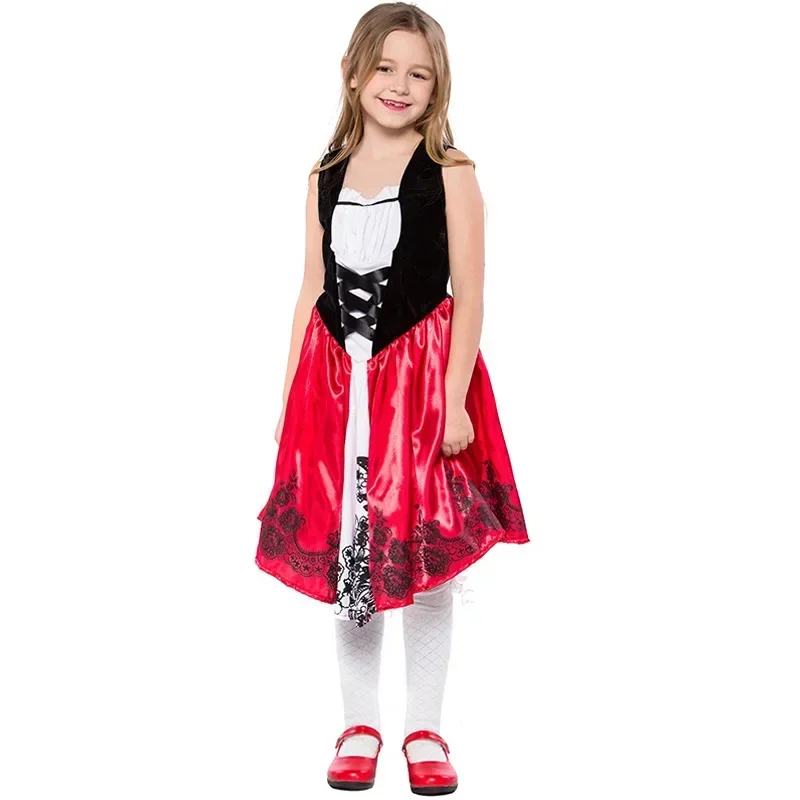 Costume cosplay del Cappuccetto Rosso per bambini di Halloween