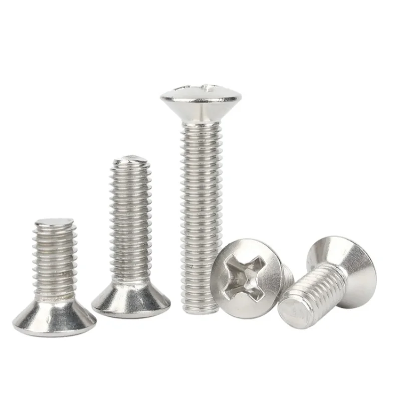 304 الفولاذ المقاوم للصدأ M2 M2.5 M3 M4 M5 M6 الصليب فيليبس راحة أثار غاطسة رئيس نصف البيضاوي مسامير البراغي #5
