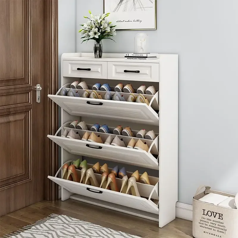 White Cupboard Shoe Racks Auvents Display Holder Thin Organizer Shoe Cabinet Stand Muebles Para El Hogar Out Door Furniture