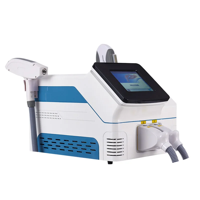 Tragbare IPL L-aser Haarentfernungsmaschine 360 Magneto/Nd Yag 2 in 1 Haarentfernung Tattooentfernung Hautverjüngung Schönheit Epilierer