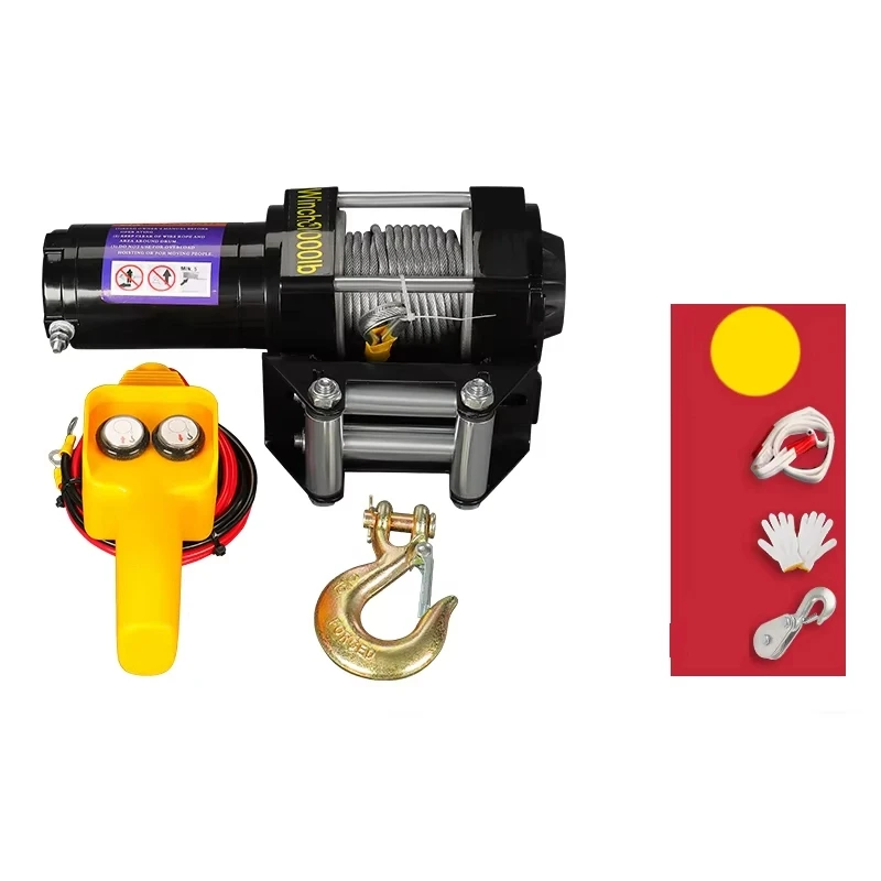 

6000LBS/3000LBS Electric Winch Waterproofing Car Mounted Winch Crane Small Domestic Crane Electric Hoist for Truck Car Trailer