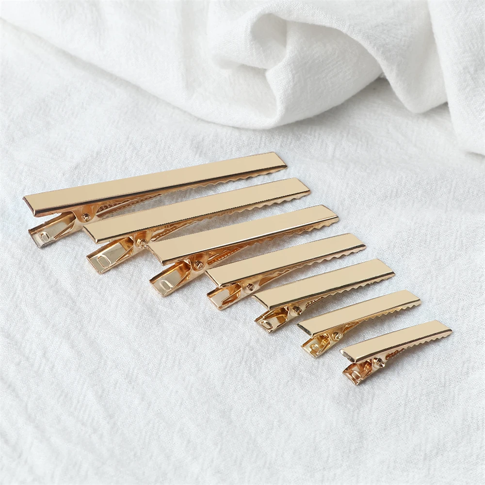 30/50pcs Metal Hair Alligator Clips Basic Gold Color Hair Clip for DIY Jewelry Hair Pins for Women Hair Style Tools Accessories