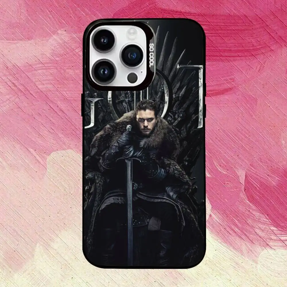 حافظة هاتف Game of T-Thrones The I-Iron T-Throne لهاتف iPhone 17,16,15,14,13,12,11 Plus، Pro Max، غطاء داخلي مطلي بالفضة الملونة #4