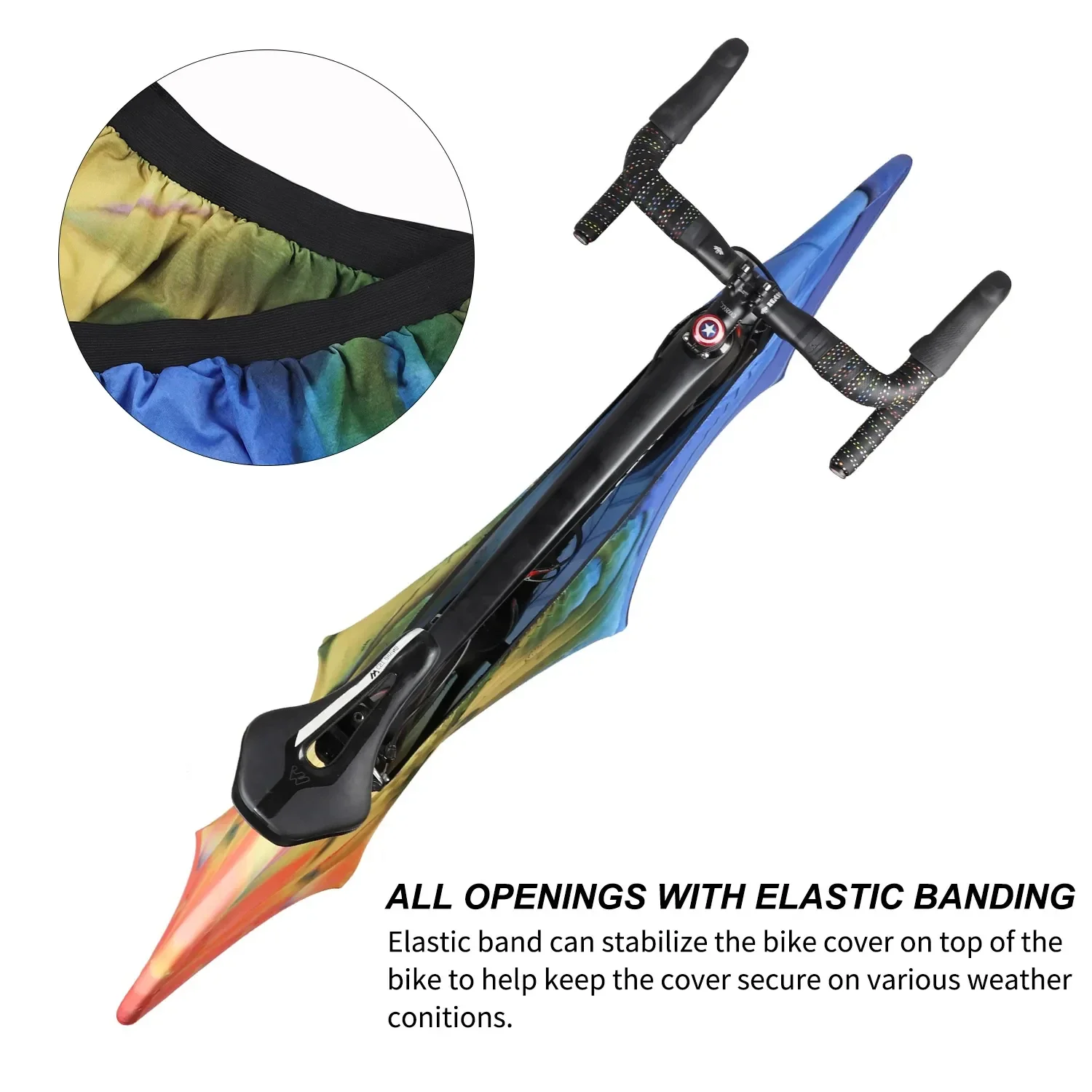 Custom Bike Cover Indoor Portable Elastic MTB Road Bike Wheel Protection Washable Dust Cover Gear Bicycle Accessories 26\