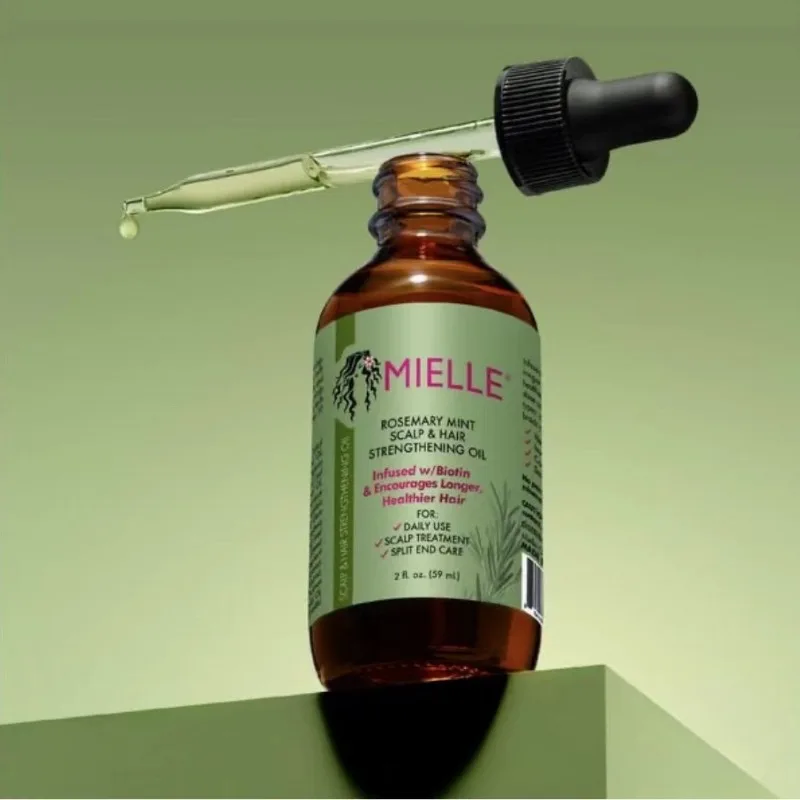 Mielle cuidado del cabello romero menta aceite esencial para el cuidado del cabello fuerte 59ml aceite esencial para el cabello 59ML aceite aromático medio-doble
