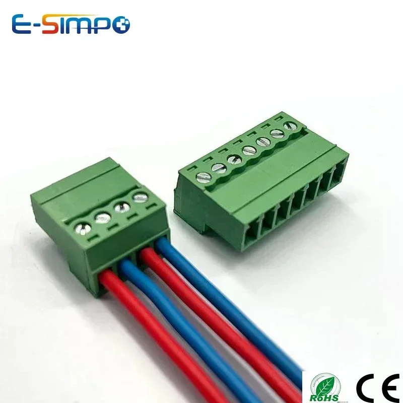 10pair/10pcs Aerial Butt Welding 2EDGRK 15EDGRK-3.5mm 2-24P Plug Male+Female Socket 28-16AWG Wire Screw Terminal Block Connector