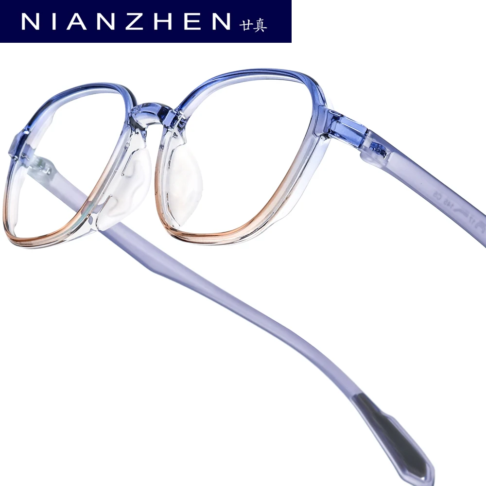 NIANZHEN TR90 Children's Eyeglass Frames Square Brand Design Glasses Kids Silicone Ultralight Eyewear Girls Boys Spectacles E7