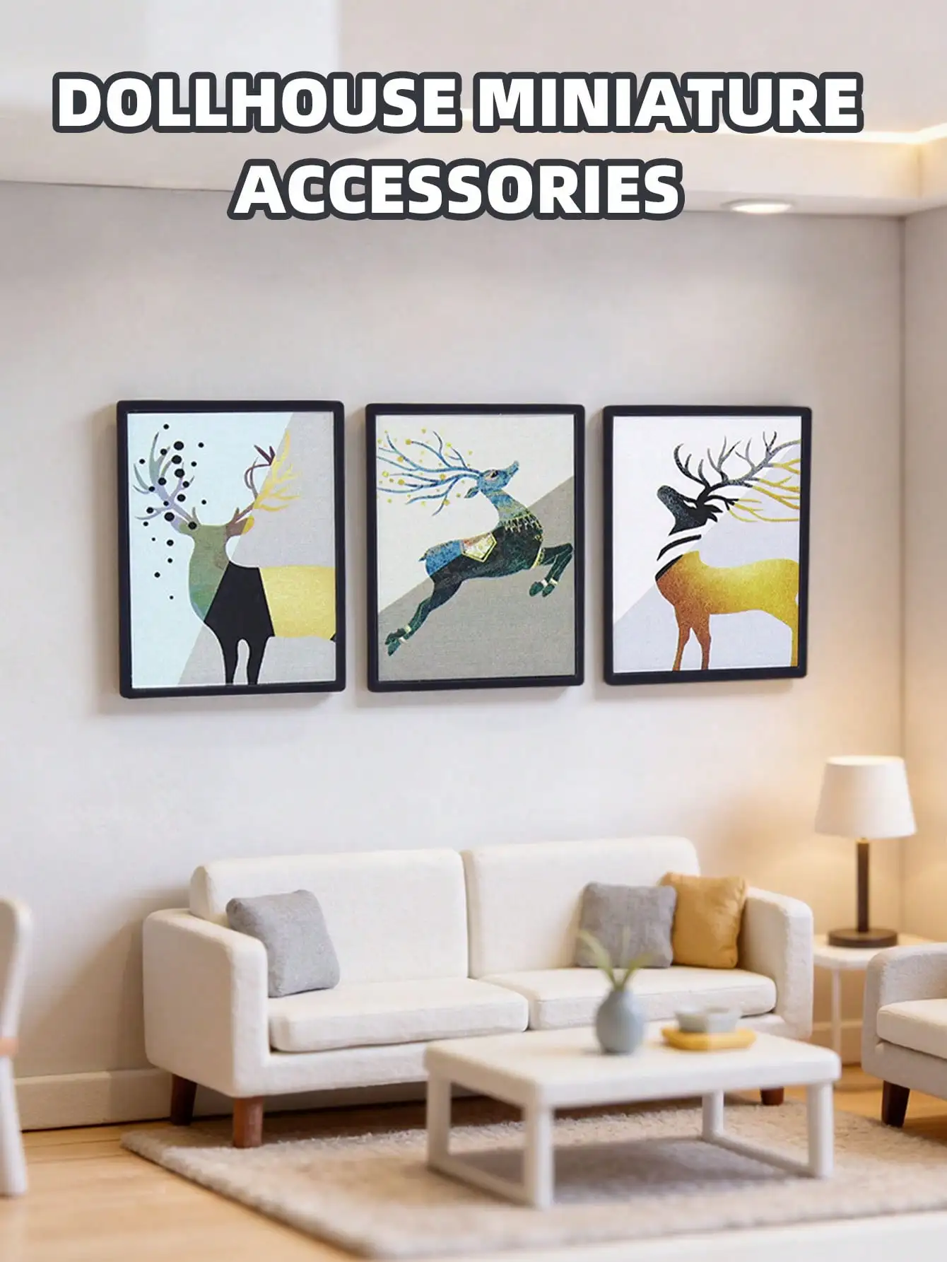 

Новогодние декоративные картины-пейзажи, мини-фоторамки для стен, подвесные наборы для кукольных домиков, миниатюрные аксессуары