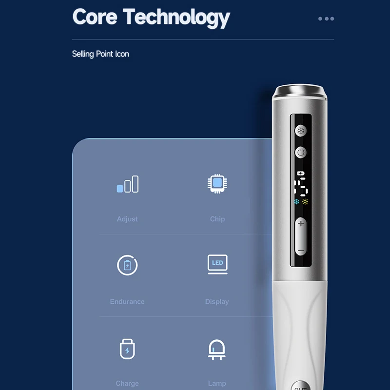 15-Level Precision Skin Pen, Portable & Painless for Targeted Care, Rechargeable Home Device