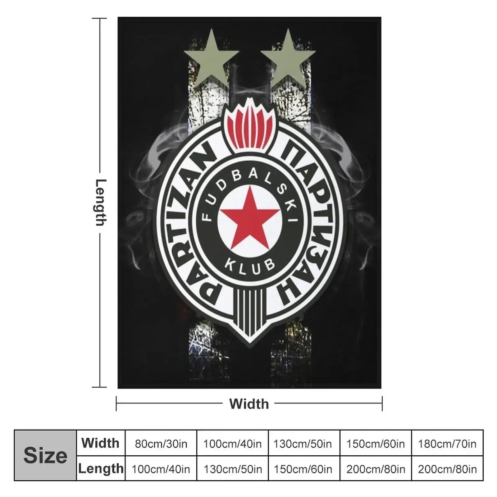 Partizan Beograd Throw Blanket Comforter Tourist Fashion Sofas Blankets