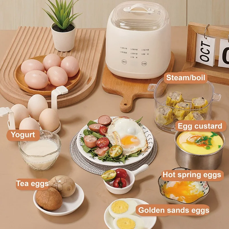 300W Multifunctional Egg Cooker 24h Appointment Breakfast Machine Smart 4 pcs Egg Cooker Automatic Power Off Electric Steamer