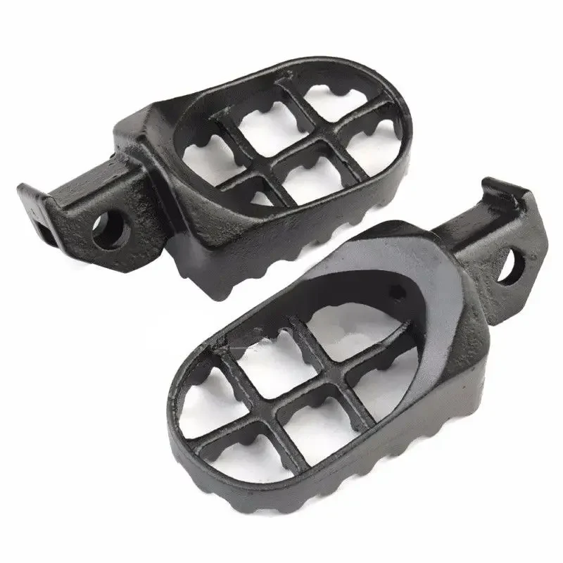 2x Gray Steel Foot Pegs Footpegs For Suzuki 2003-2011 RM85 2003-2008 RM85L DR-Z125L DR-Z125 2003-2006