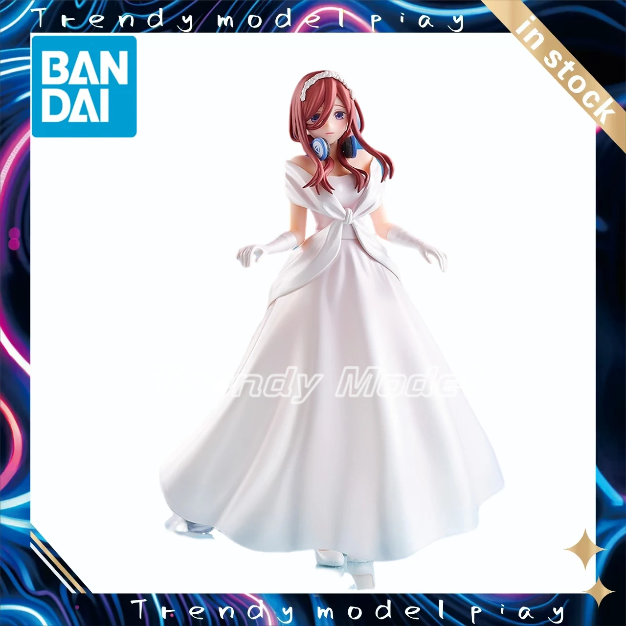 

В наличии оригинальная фигурка BANDAI Gotoubun No Hanayome Nakano Miku, модель, фигурки, игрушки, подарки, коллекция украшений