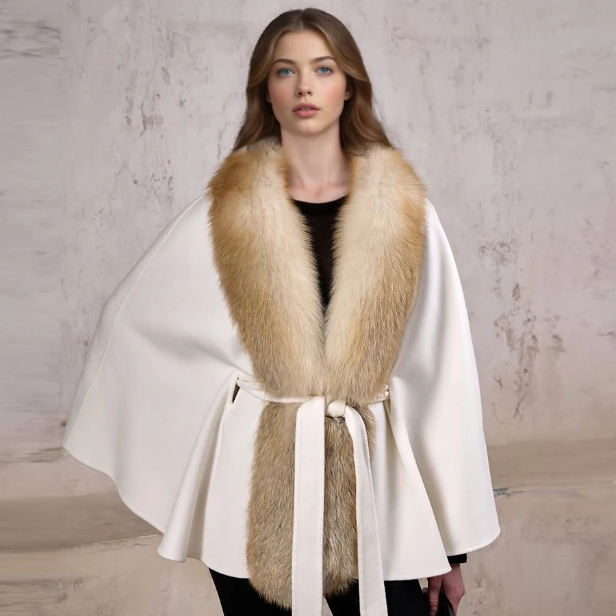 

Воротник из натурального лисьего меха, съемный меховой воротник, женский воротник из натурального золотистого лисьего меха, пальто, зимний аксессуар, новый воротник из натурального меха