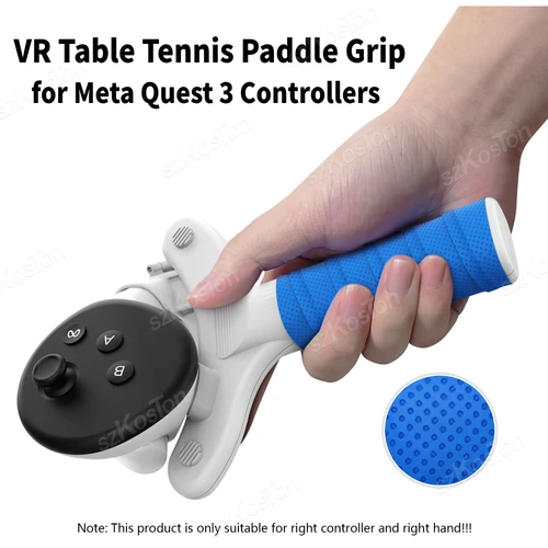 1 Uds. Empuñadura de paleta de tenis de mesa AMVR para controladores Meta Quest 3, mango de paleta, mejora la experiencia de juegos VR para Meta Quest 3