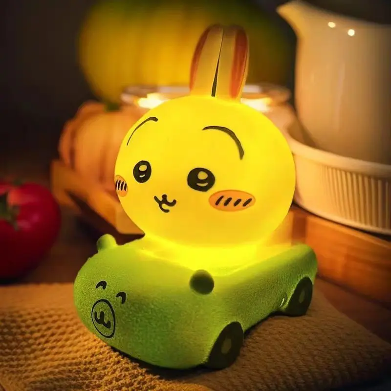 Chiikawa Led Night Light Usagi Hachiware Cartoon Sleep Lamp Soft Eye-Caring Bedside Desk Light Birthday Gift Kids Bedroom Decor
