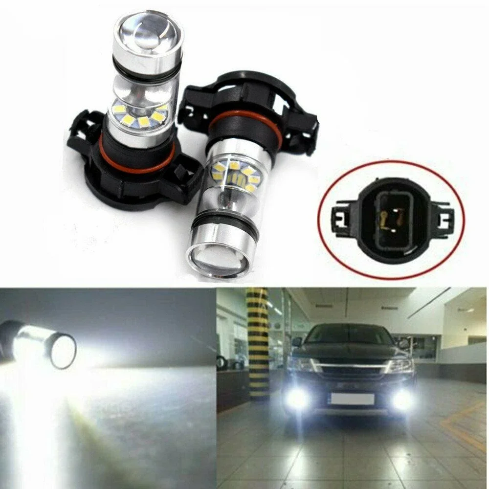 New H16 LED Foglights Conversion Kit Bulbs High Low Beam 100W 6000K Super White 3000K Auto Driving Headlight High Low 12V 24V