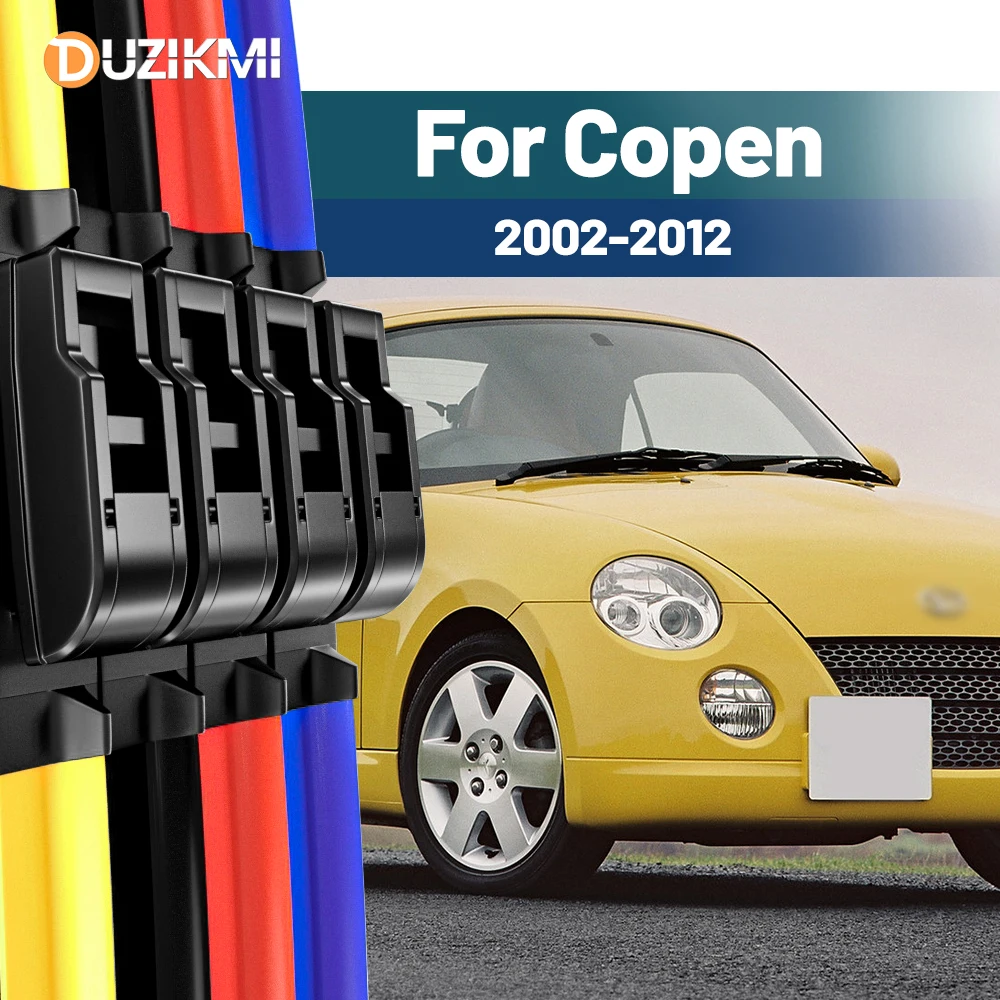 

For Daihatsu Copen 2002-2012 2003 2004 2005 2006 2007 2008 2009 2010 2011 2pcs Front Windshield Windscreen Wiper Blades Red Blue