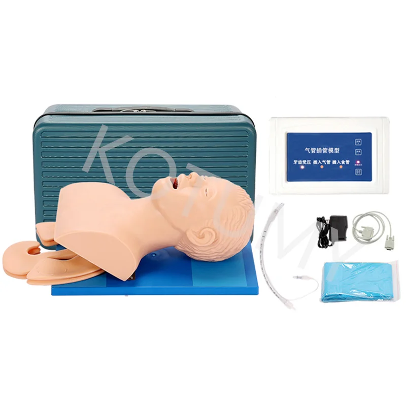 Intubation Human Body Model Learning Teaching Model Airway Management Training Device PVC Alarm Simulator With Teeth