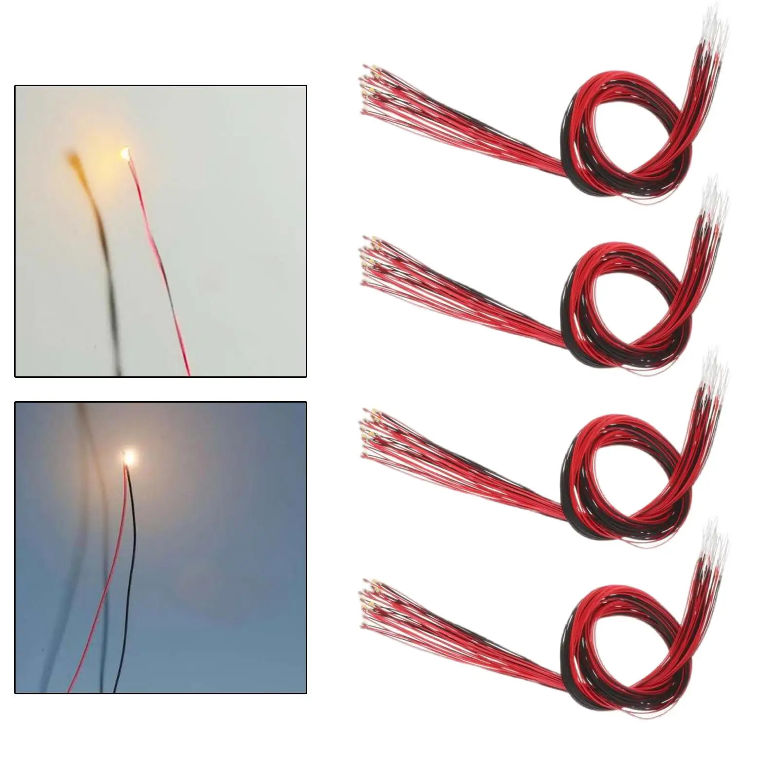 

80/комплект, излучающие/желтые/синие/оранжевые лампы для освещения, предварительно припаянные лампы HO