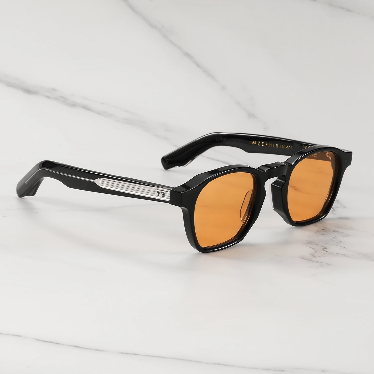 ZEPHIRIN 47mm Originele Luxe Merk Vierkante heren Zonnebril Dikke Acetaat Populaire Y2k Designer Zonnebril Voor Vrouwen 2025