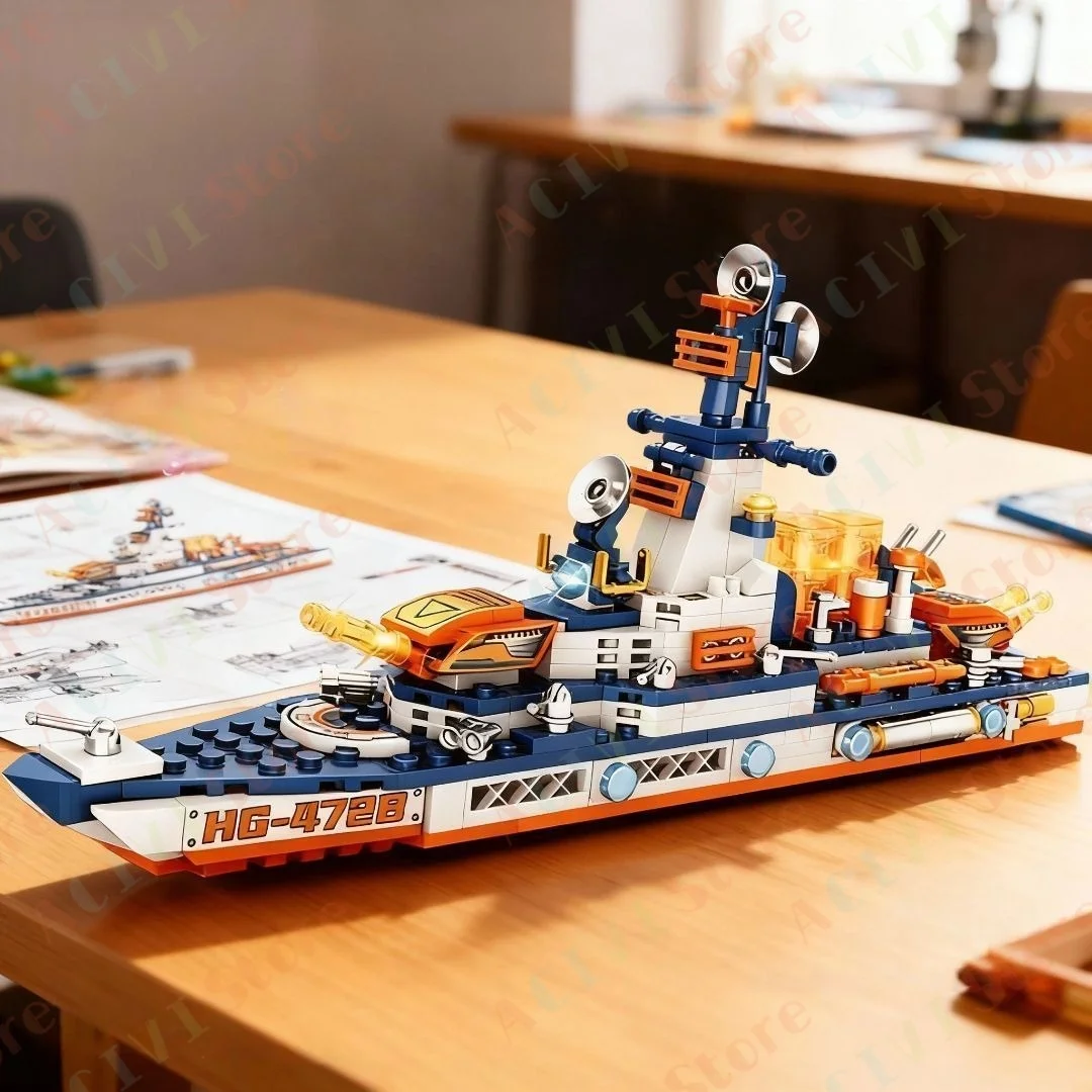 2026 Nieuwe Vliegdekschip DF Missile Launcher Legerboot Vliegtuigmodel Oorlogsschepen Militaire Tank Bouwstenen voor Jongens Speelgoed