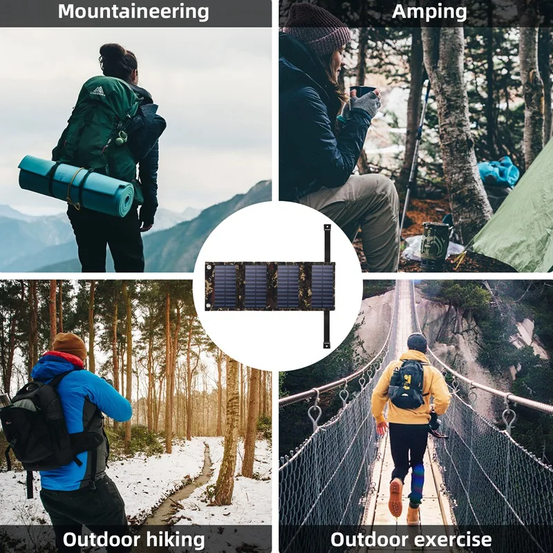 USB出力付き折りたたみ式ソーラーパネル,キャンプ用ソーラー充電器,携帯電話,タブレットデバイス,パワーバンク