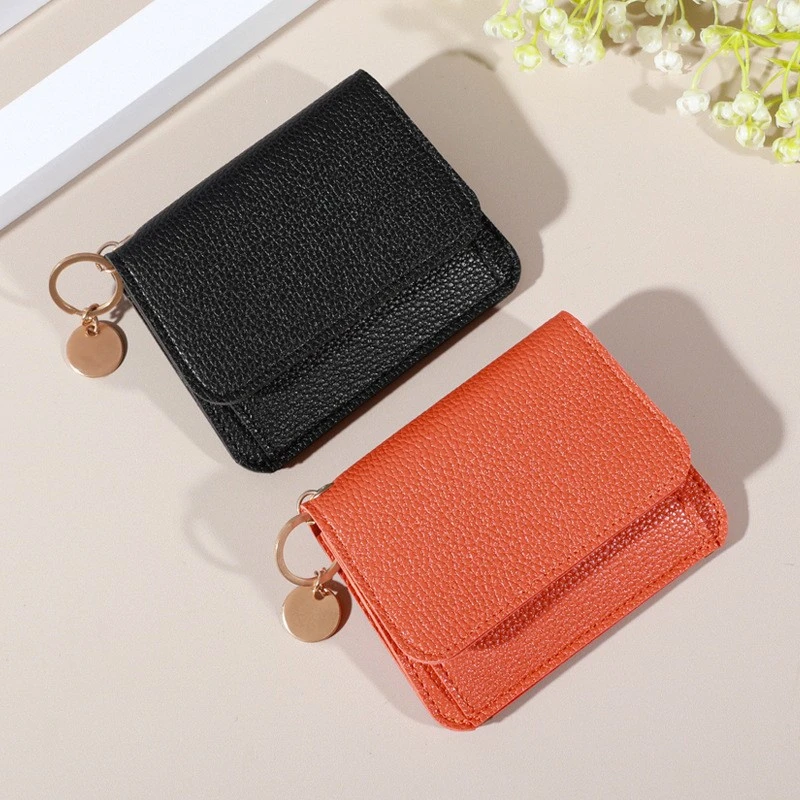 

Vintage Solid Color Short Wallet, Portable Bifold Coin Purse, Women's Credit Card Holder