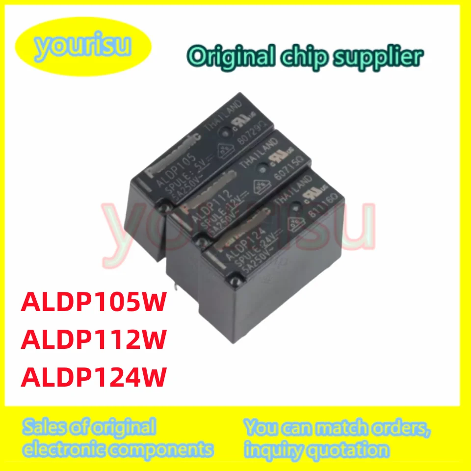 10Pcs/Lot Original ALDP105W ALDP112W ALDP124W ALDP124 ALDP105 ALDP112 5V 12VDC 24V pin G5NB HF46F relay