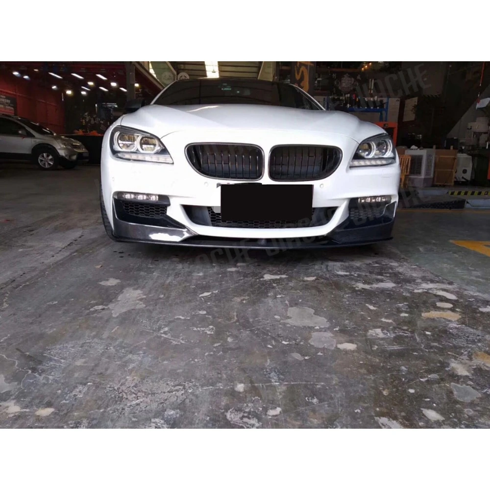 

JCYECF Carbon Fiber Car Front Bumper Lip Splitters Flaps Cupwings for BMW 6 Series F06 F12 F13 M tech M sport 2012 - 2016