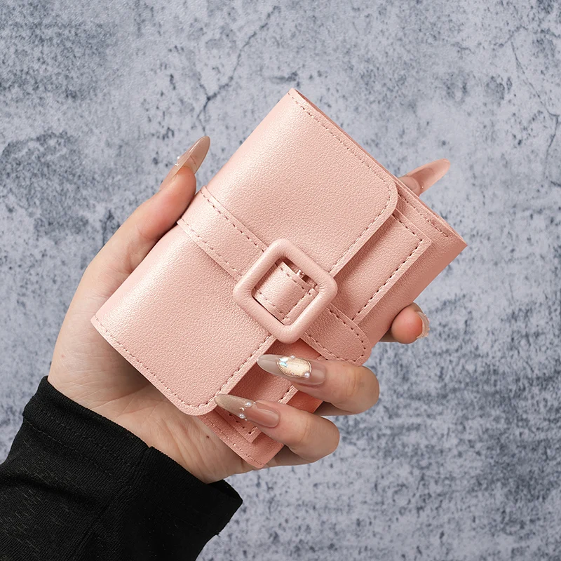 Nowy portfel damski 2025, krótki model dla studentek, prosty styl koreański dla kobiet, mały portfel damski, do noszenia na co dzień.