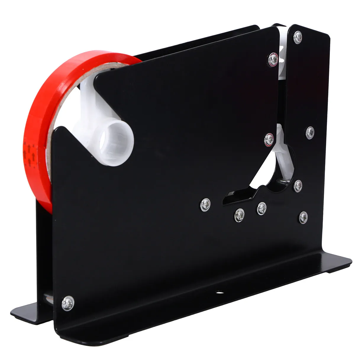 

Диспенсер для ленты для запечатывания пакетов, 6 рулонов, 12 мм, металлический, сверхпрочный, стальная конструкция, нержавеющая сталь, с резаком, для магазинов и супермаркетов