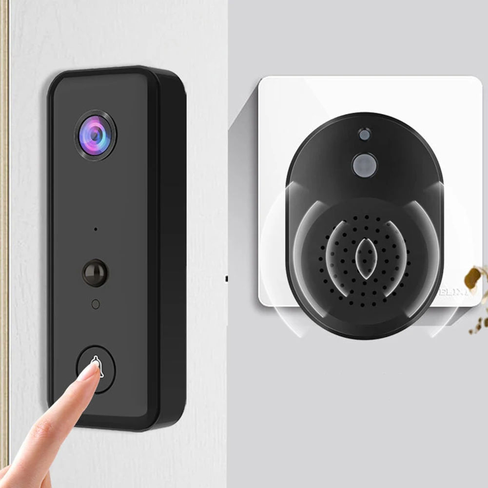 Video Doorbell Camera 2-Way Audio Doorbell with Camera PIR Motion Detection Wireless Doorbell Camera for Home Office