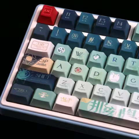 Anaxa Keycap Cherry Profile Honkai Star Rail Cartoon Anime Keycaps PBT Five-sided Sublimation Custom Mechanical Keyboard Caps