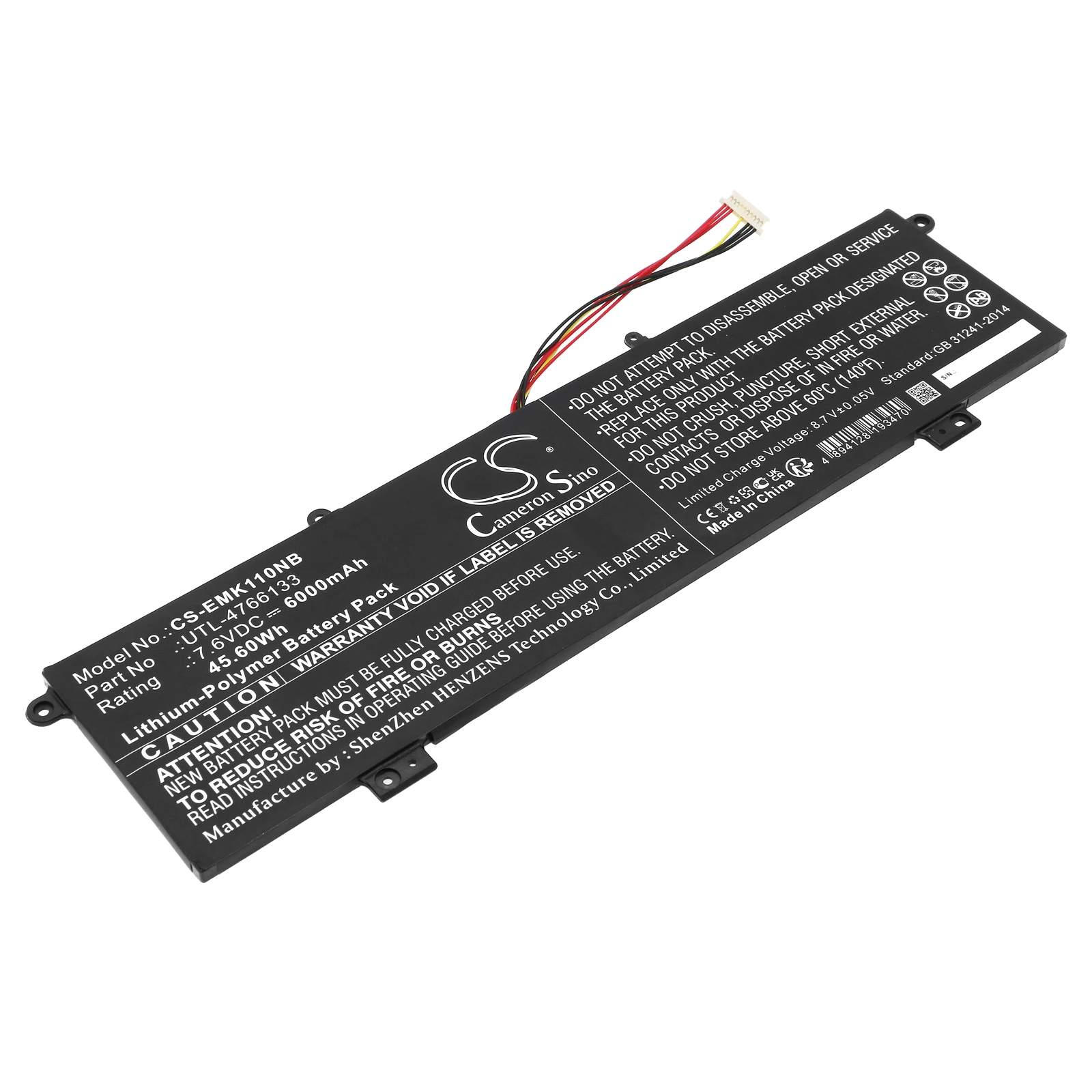 Notebook, Laptop Battery for Evolve UTL-4766133 Maestro E book 11Evolve 3 Haier M1 LP14123 ONN Surf Y1333W WU133W K1412W 6000mAh