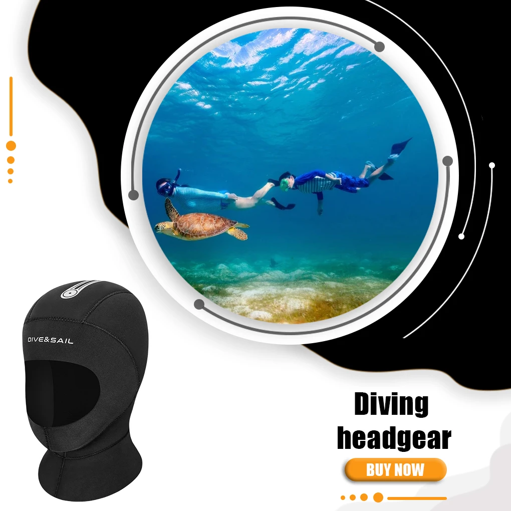 5MM Diving Cap Keep Warm Snorkeling Equipment Windproof Swim Cap for Men 【L】