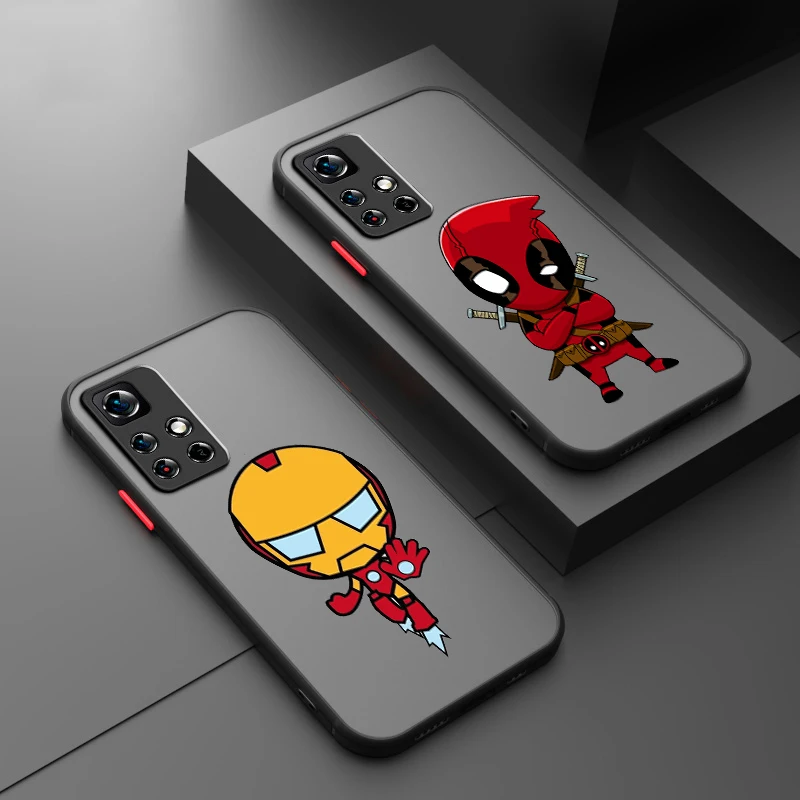 SpiderMan Deadpool Heroic Anime Frosted Translucent For Redmi 8 8A 9A 9C 9AT 9 9T 10X 10A 10C 10 11A 12C 12 13C 5G TPU