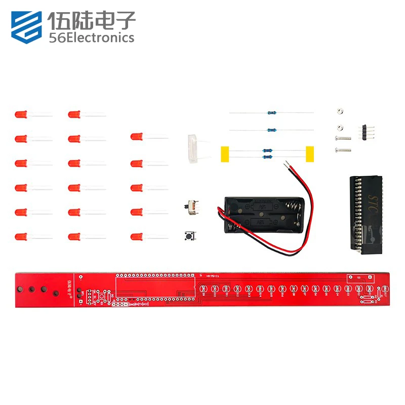 Rocking Stick DIY Electronic Kit 16-bit LED Welding Kit STC Electronic Production C51 Single-chip Assembly Parts
