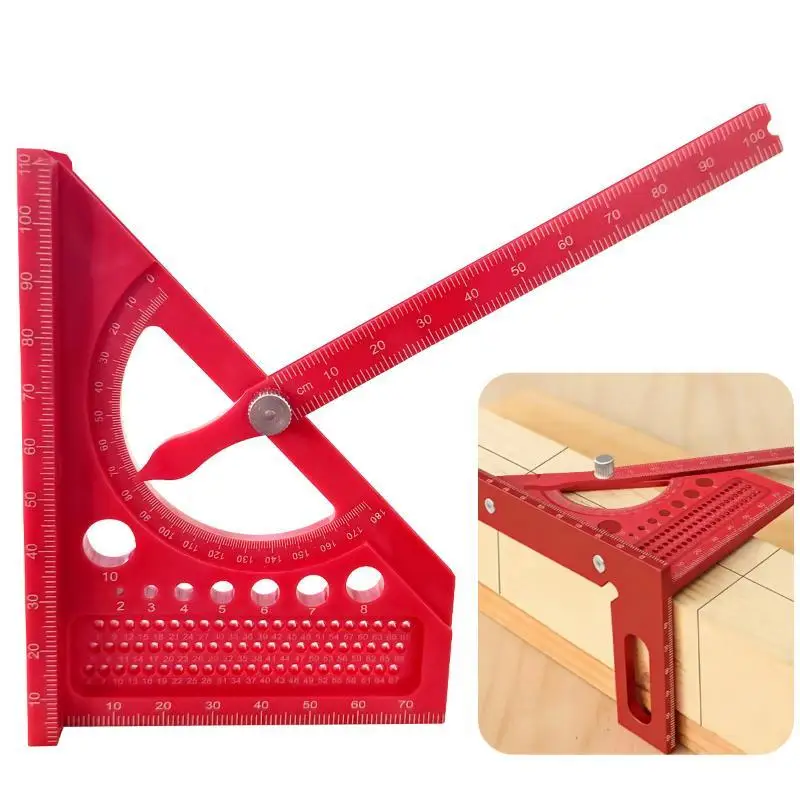 1 Set Multi-Angle Measuring Tool Engineers 3D Plastic Square Ruler 45/90 Degree For Woodworking Square Ruler Measuring Tool
