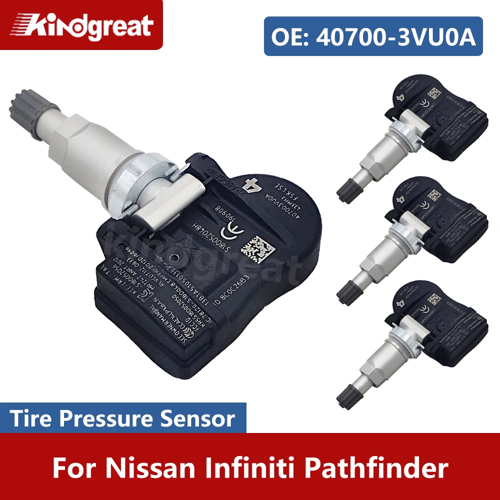 

4PCS/Lot TPMS Car Tire Pressure Monitor Sensor 40700-3VU0A For Nissan Infiniti Pathfinder 407003VU0A