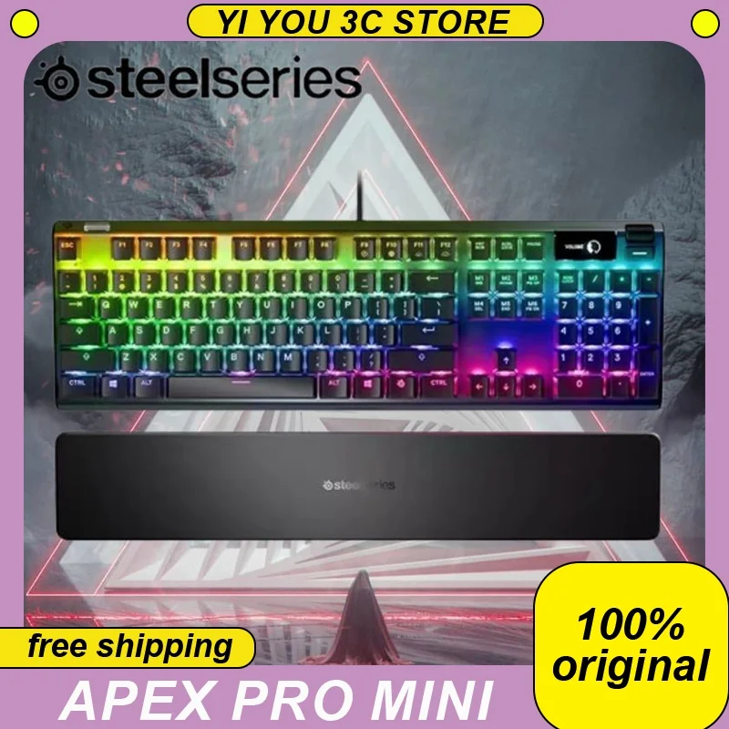 

SteelSeries Apex Pro Mini Mechanical Keyboard Tri-mode Wireless E-sports Gaming Keyboards 104Keys OLED Magnetic Axis Adjustable