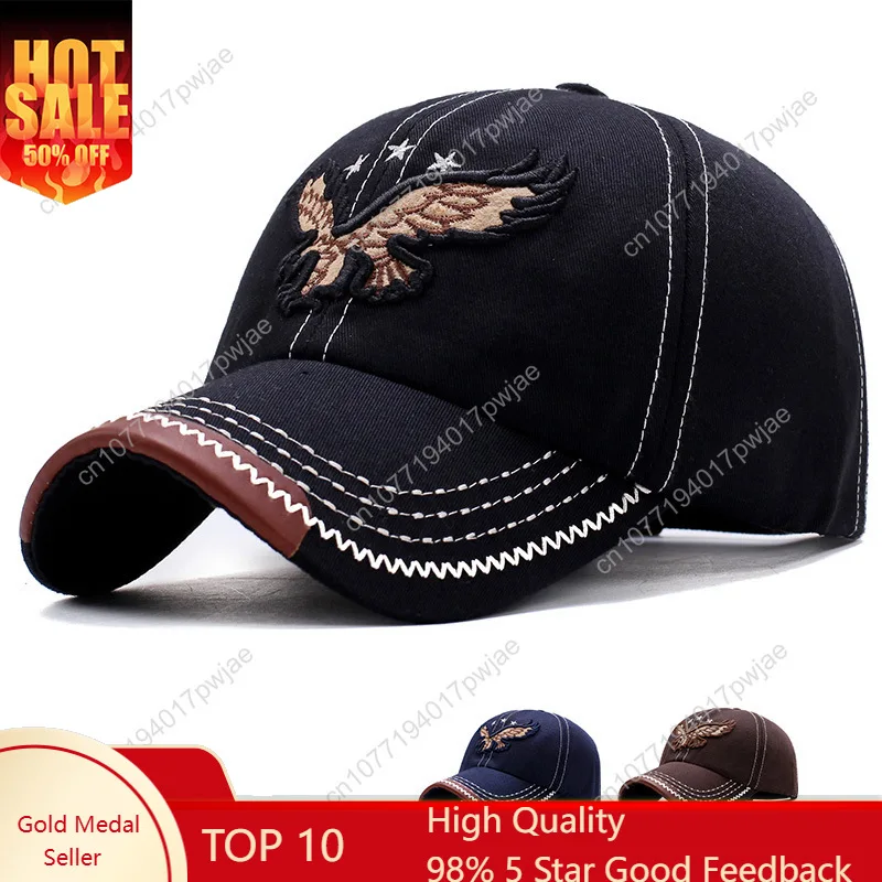 

Hats Men'S And Women'S Four-Season Shade Baseball Cap Eagle Embroidery Korean Version Trendy Casual Couple Sunscreen Sun Hat