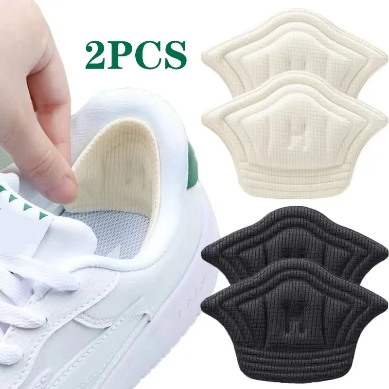 2pcs Unisex Shoe Pad Foot Heel Cushion Pads Sports Shoes Adjustable Antiwear Feet Inserts Insoles Heel Protector Sticker Insole