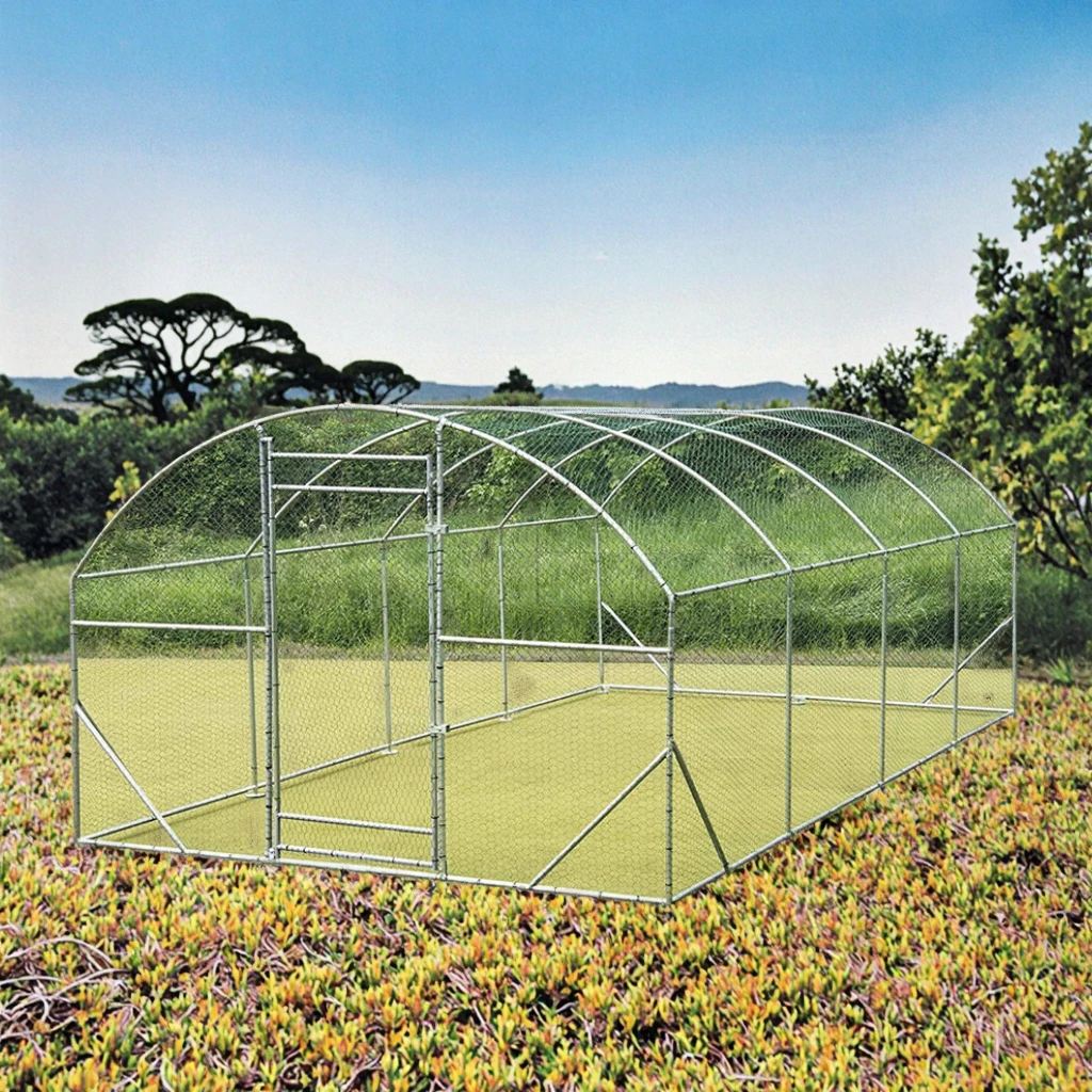 

New Design 8mx3mx2m Large Metal Galvanized Waterproof Chicken Coop