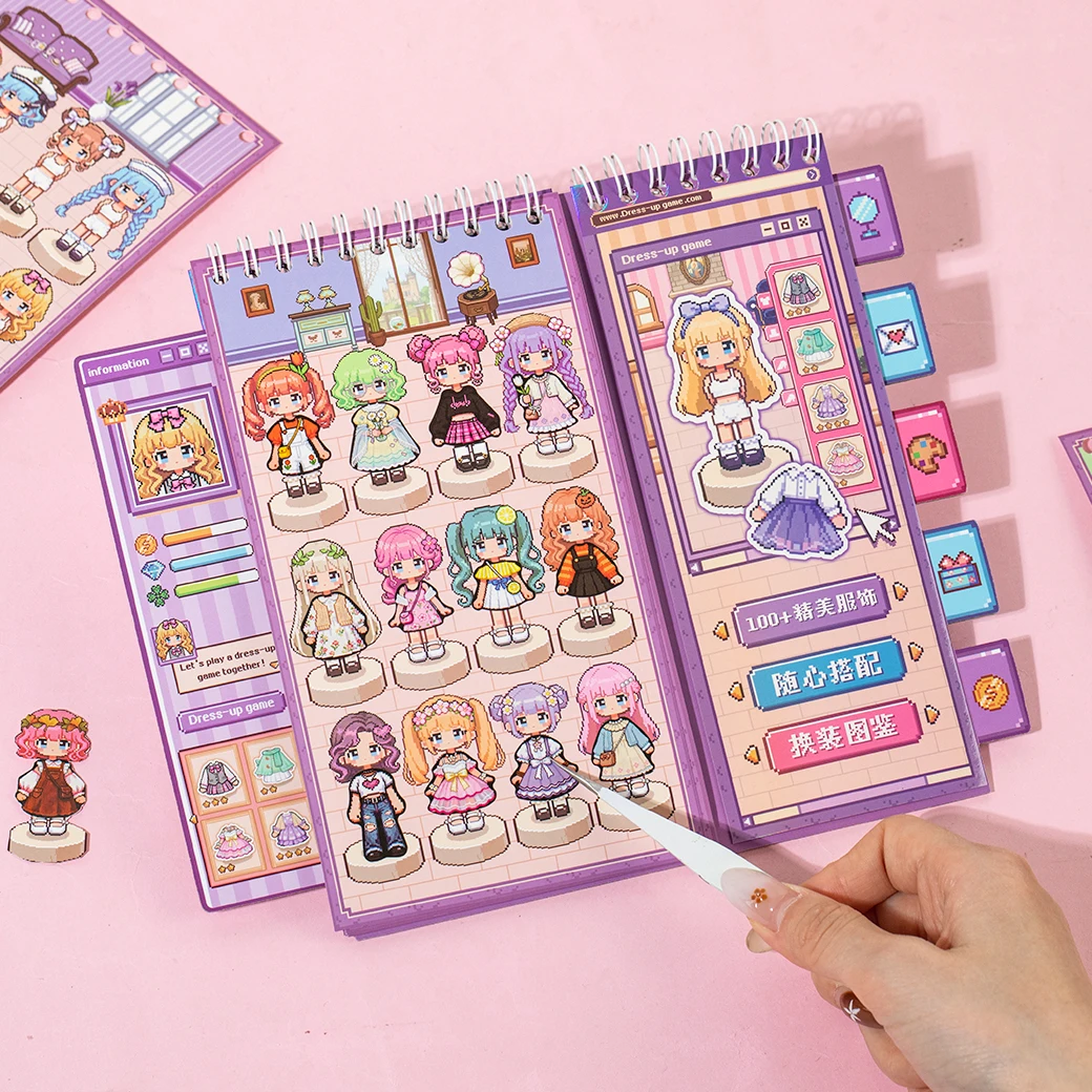 

20 шт., мультяшные пиксельные наклейки, книга, сделай сам, журнал, планировщик, декоративные наклейки для скрапбукинга для ноутбука, студенческие канцелярские принадлежности