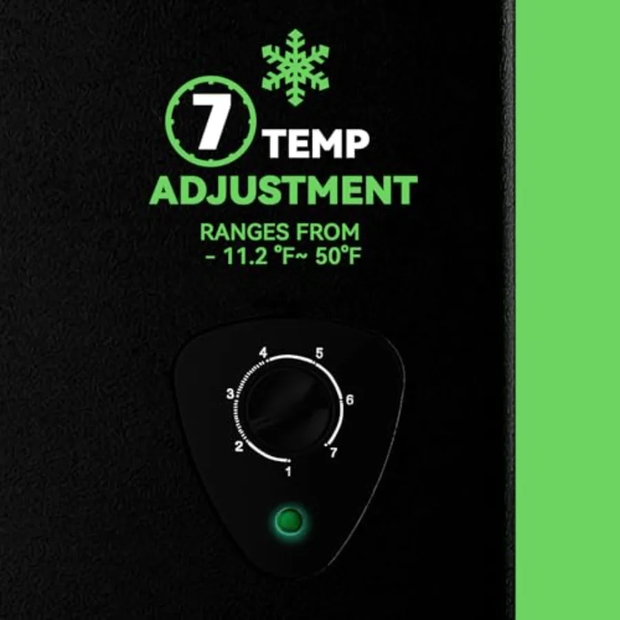 فريزر عميق صغير أسود 3.5 قدم مكعب، فريزر بباب علوي قائم بذاته مع ترموستات قابل للتعديل وسلة قابلة للإزالة مثالية لـ Gara