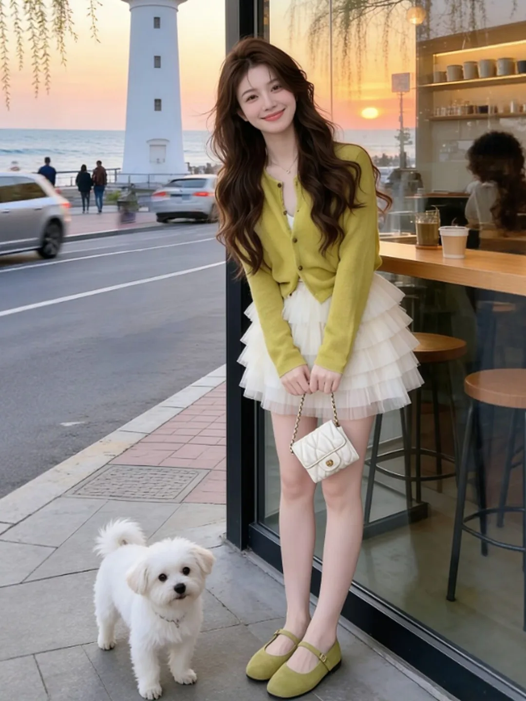 

Spring 2026 Women's Gentle Sle Faion Set ort Puffy Skirt And Top Two-Piece Set Comfortable Breathable Cotton Material