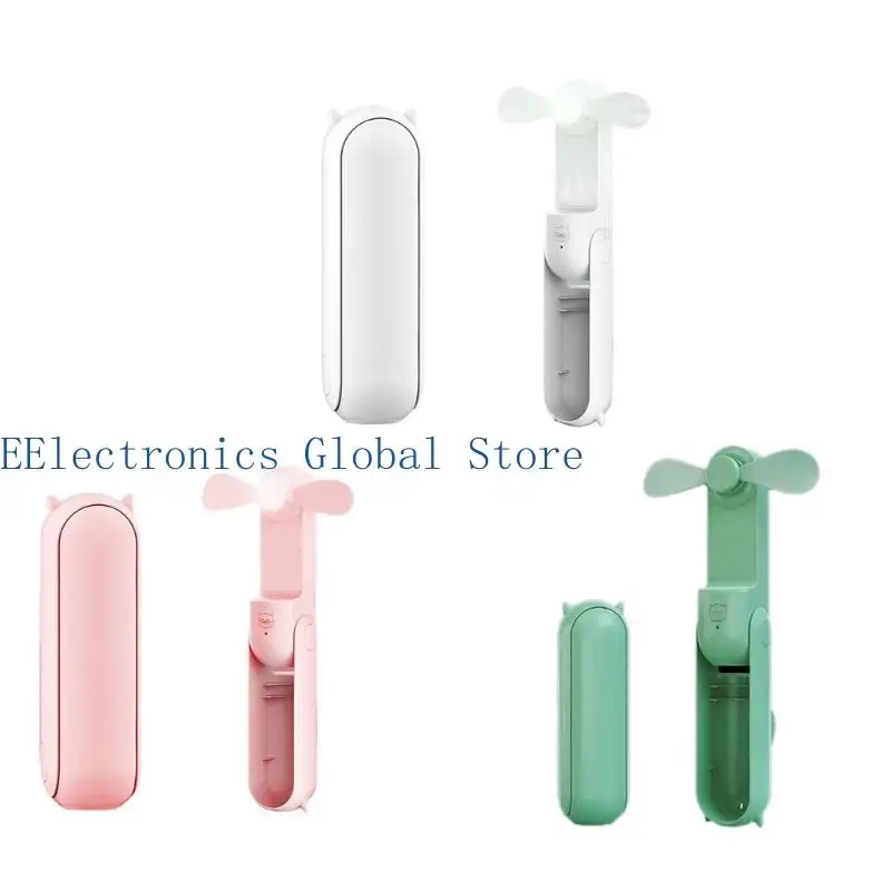 462B بنك طاقة محمول بمروحة محمولة وقاعدة شحن تعمل بالبطارية ومروحة شخصية قابلة للشحن وقابلة للطي